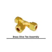 Brass Olive Tee Assembly - Brass Compression Fittings in mm - Master