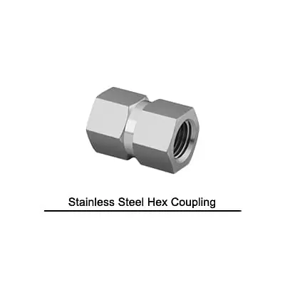 Hex Coupling SS 304 Inch - Stainless Steel Instrumentation Pipe Fittings - Master