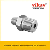 Hex Reducing Nipple SS 316 Inch - Stainless Steel Instrumentation Pipe Fittings - Master