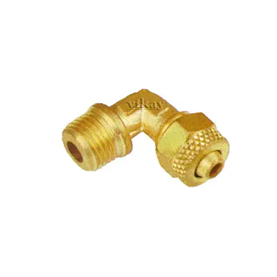 Brass P U Elbow Assembly 3/8 Inch x 16 mm - Brass Tube Fittings - Master