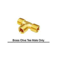 Brass Olive Tee Male Only - Brass Compression Fittings in Inch - Master