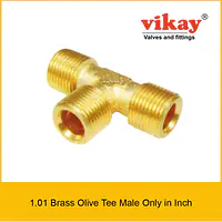 Brass Olive Tee Male Only - Brass Compression Fittings in Inch - Master