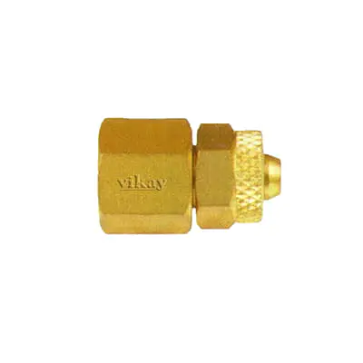 Brass P U Connector Assembly 1/8 Inch x 8 mm - Brass Tube Fittings - Master