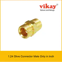 Brass Olive Connector Male Only - Brass Compression Fittings in Inch - Master