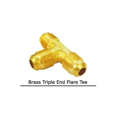 Brass Triple End Flare Tee - Brass Flare Fittings - Master