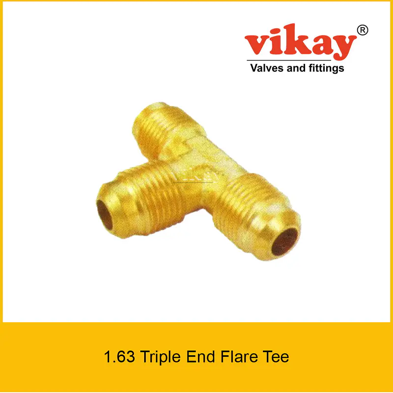 Brass Triple End Flare Tee - Brass Flare Fittings - Master