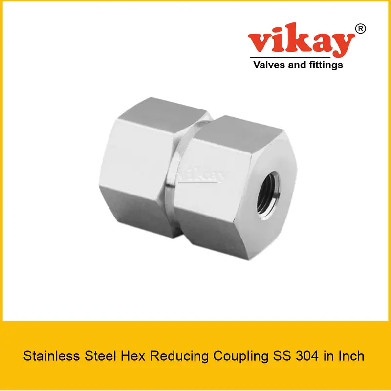 Hex Reducing Coupling SS 304 Inch - Stainless Steel Instrumentation Pipe Fittings - Master