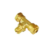 Brass P U Tee Assembly 6 mm x 1/4 Inch x 6 mm - Brass Tube Fittings - Master