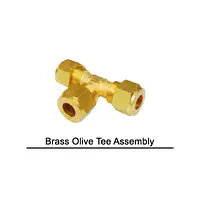 Brass Olive Tee Assembly - Brass Compression Fittings in Inch - Master