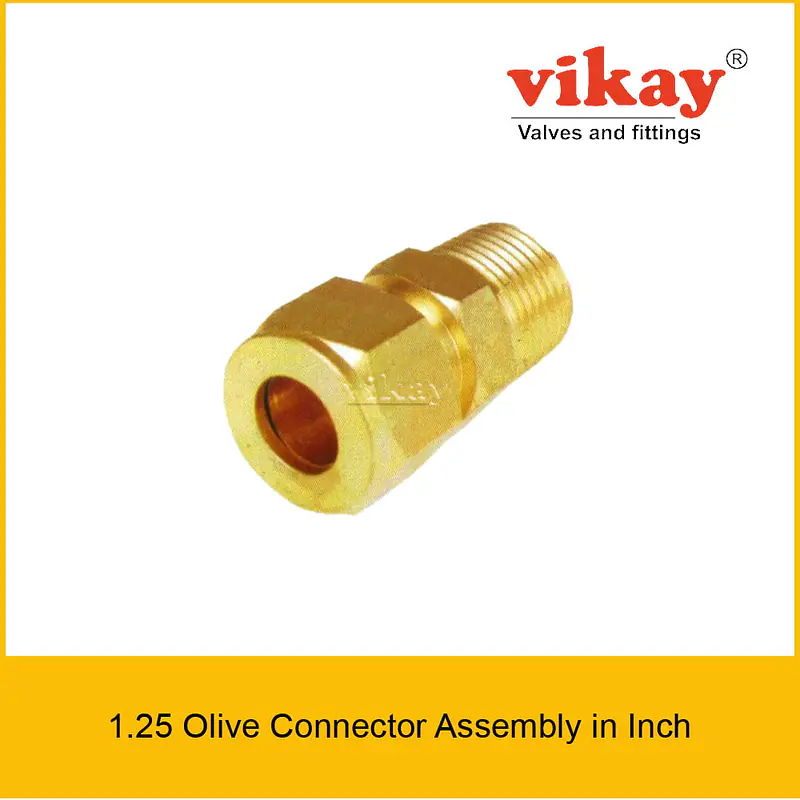 Brass Olive Connector Assembly - Brass Compression Fittings in Inch - Master