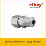 Male Connector SS 304 mm - Stainless Steel Compression Tube Fittings