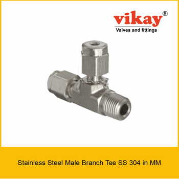 Male Branch Tee SS 304 mm - Stainless Steel Compression Tube Fittings