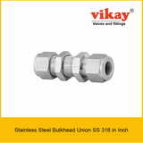 Bulkhead Union SS 316 Inch - Stainless Steel Compression Tube Fittings