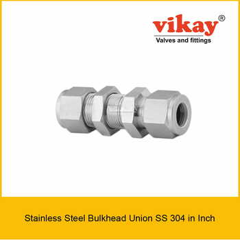 Bulkhead Union SS 304 Inch - Stainless Steel Compression Tube Fittings