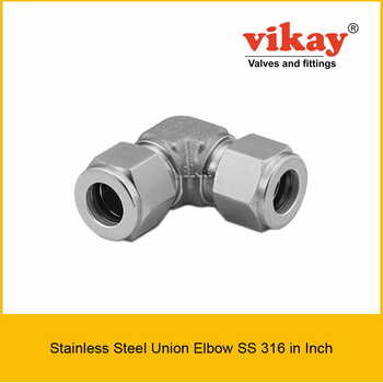 Union Elbow SS 316 Inch - Stainless Steel Compression Tube Fittings