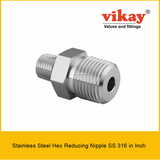 Hex Reducing Nipple SS 316 Inch - Stainless Steel Instrumentation Pipe Fittings