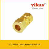 Brass Olive Union Assembly - Brass Compression Fittings in Inch