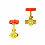 Brass Niddle Valve Male 3/8 Inch x 1/4 Inch x M x F - Brass Valves and Fittings