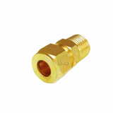 Brass Olive Connector Assembly 1/4 Inch x 1/8 Inch - Brass Compression Fittings
