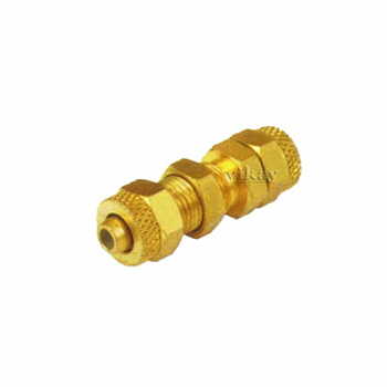 Brass P U BulkHead Assembly 10 mm x 10 mm - Brass Tube Fittings