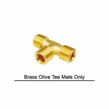 Brass Olive Tee Male Only - Brass Compression Fittings in Inch