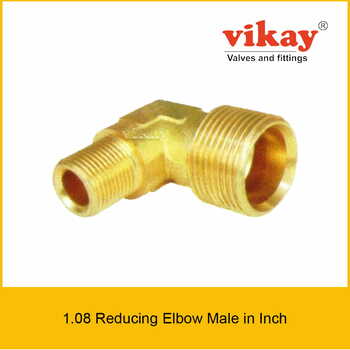 Brass Reducing Elbow Male - Brass Compression Fittings in Inch