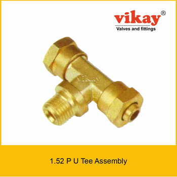 Brass P U Tee Assembly - Brass Tube Fittings