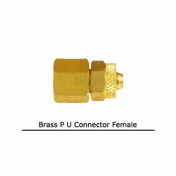 Brass P U Connector Female - Brass Tube Fittings