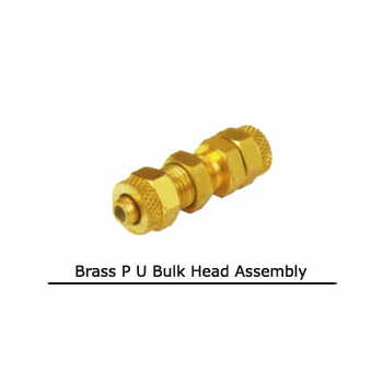 Brass P U Bulk Head Assembly - Brass Tube Fittings